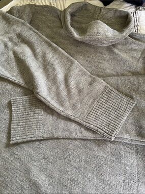 J.Jill Wearever Collection light heather olive green cowl neck sweater